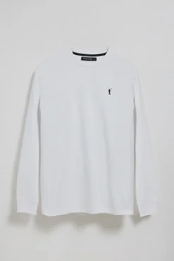 Camiseta blanca de manga larga y bordado Rigby Go