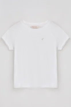 Camiseta blanca Hesperia con monograma bordado