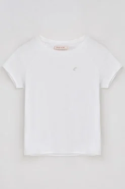 Camiseta blanca Hesperia con monograma bordado