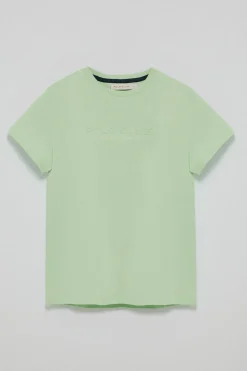 Camiseta básica color menta con logo engomado Polo Club