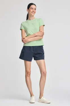 Camiseta básica color menta con logo engomado Polo Club