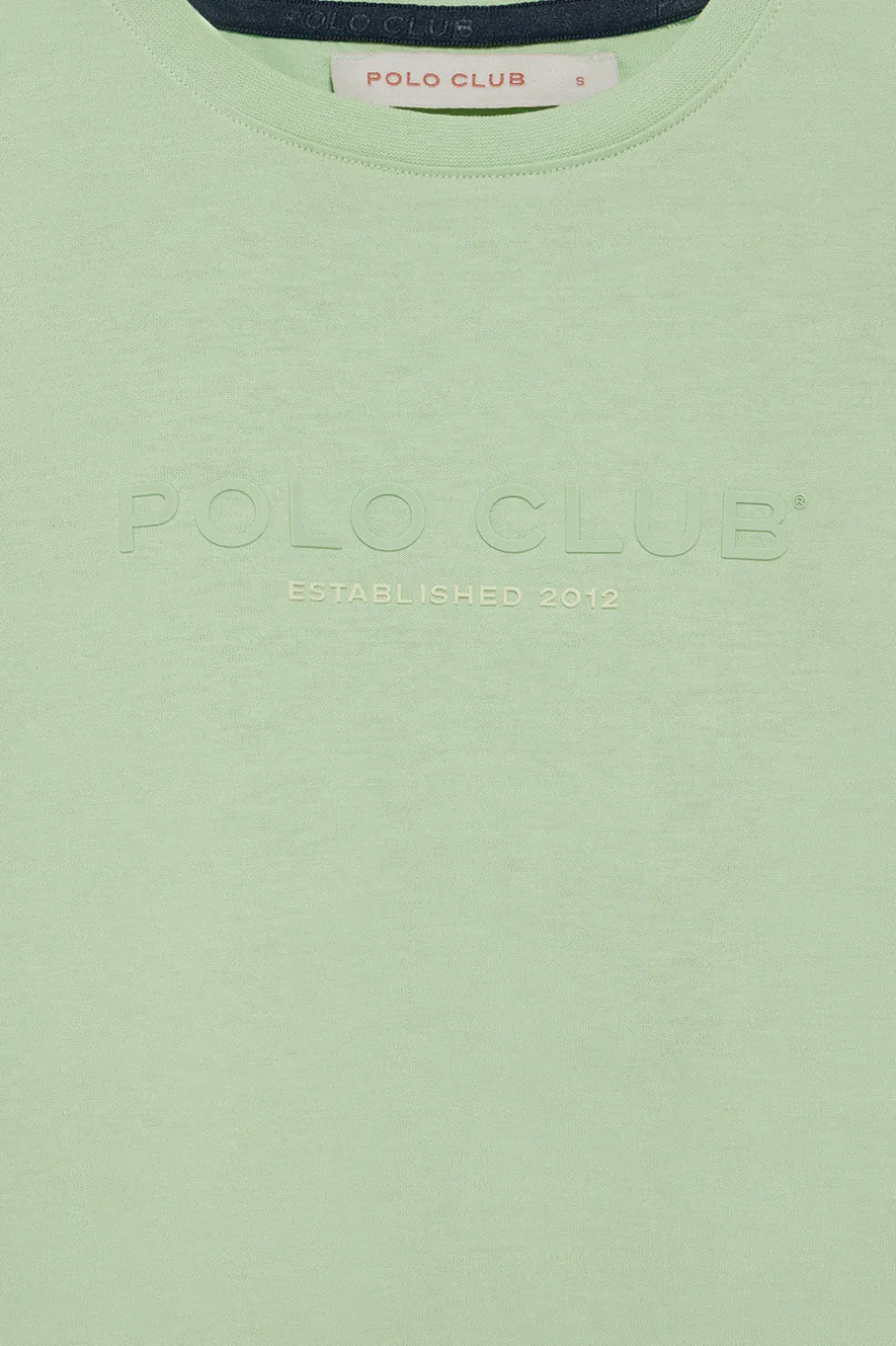 Camiseta básica color menta con logo engomado Polo Club