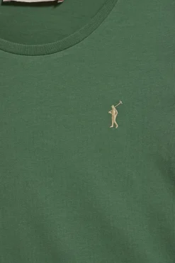 Camiseta básica de manga larga verde con logo Rigby Go