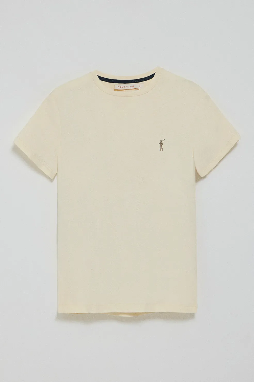 Camiseta color crudo de cuello redondo con bordado Rigby Go