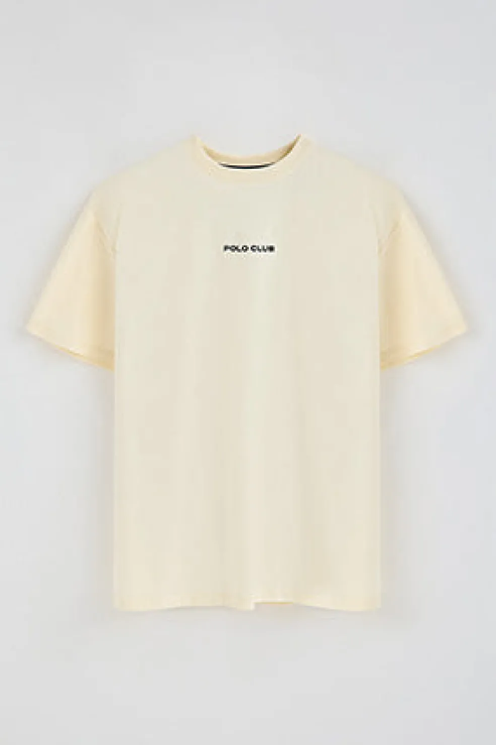 Camiseta color crudo de cuello redondo y print náutico