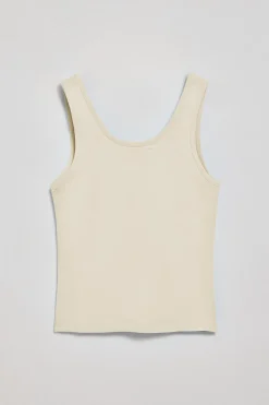 Camiseta color crudo de tirantes con bordado Rigby Go