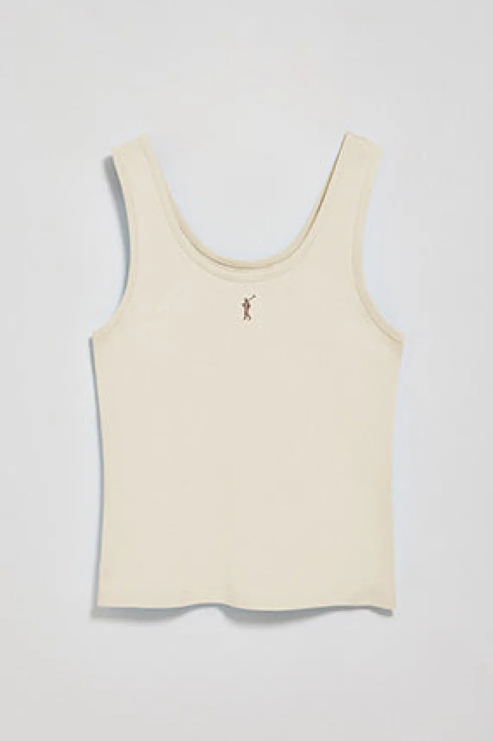 Camiseta color crudo de tirantes con bordado Rigby Go