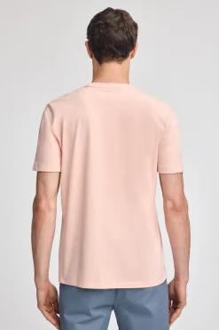 Camiseta color maquillaje básica de cuello redondo y bordado Rigby Best