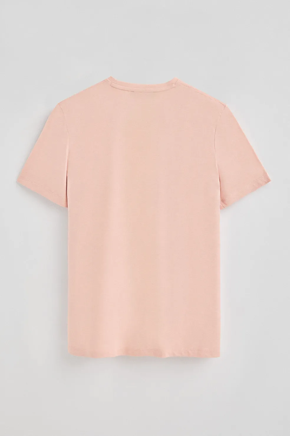 Camiseta color maquillaje básica de cuello redondo y bordado Rigby Best