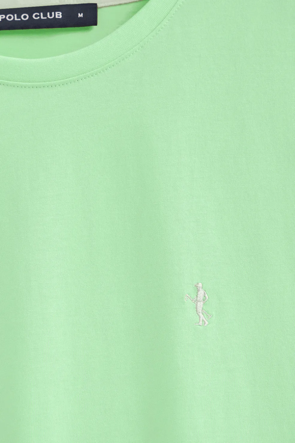 Camiseta color menta básica de cuello redondo y bordado Rigby Best