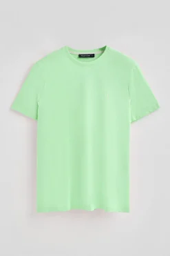Camiseta color menta básica de cuello redondo y bordado Rigby Best