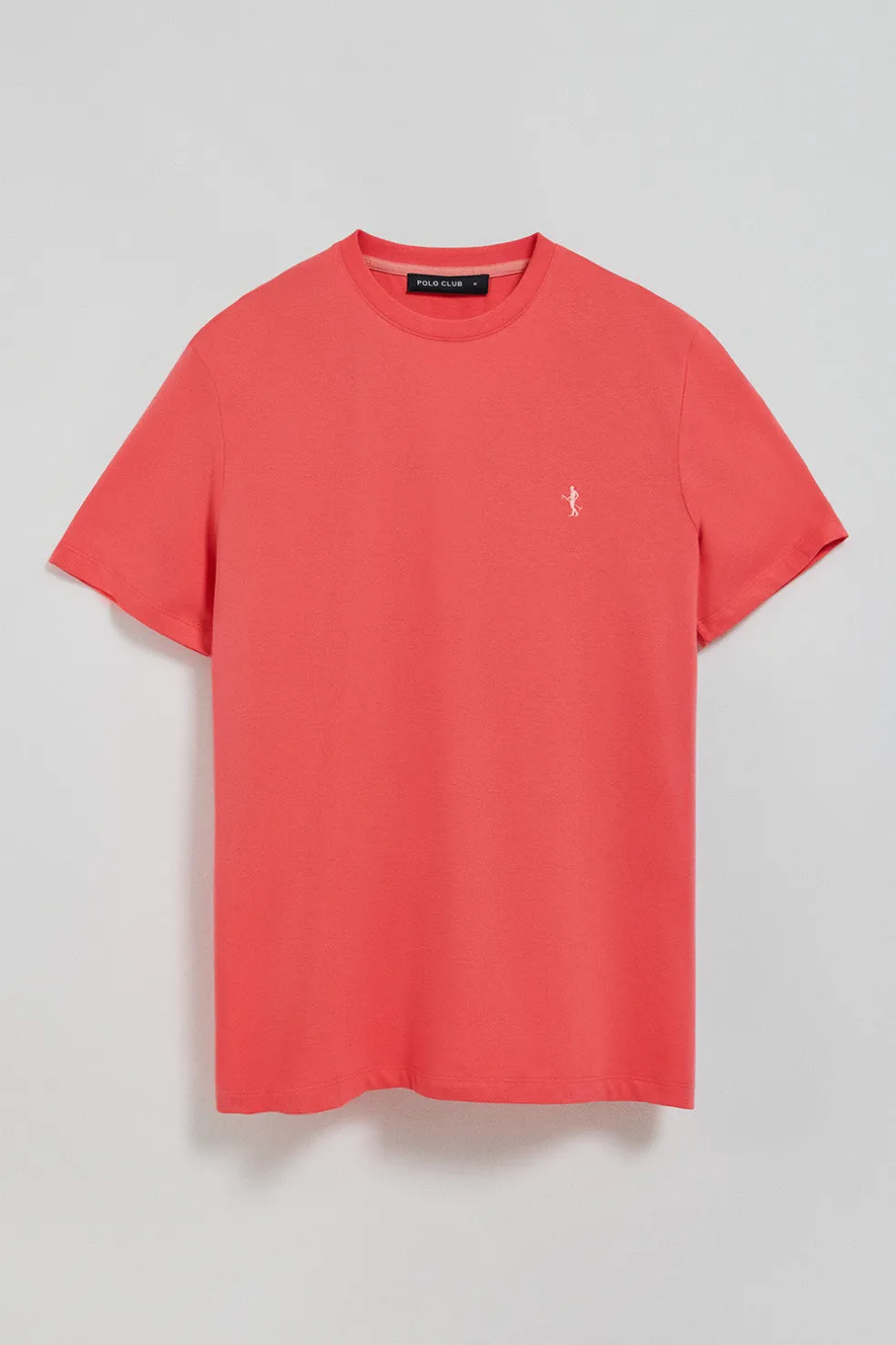 Camiseta coral básica de cuello redondo y bordado Rigby Best