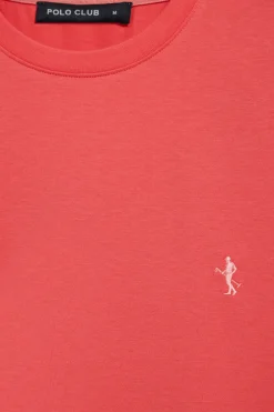 Camiseta coral básica de cuello redondo y bordado Rigby Best