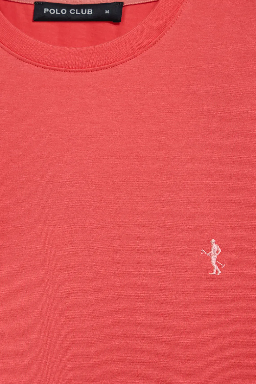 Camiseta coral básica de cuello redondo y bordado Rigby Best