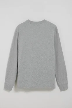Camiseta de manga larga gris vigoré con logo bordado Rigby Go