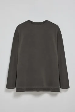 Camiseta de manga larga Hermes negra con logo engomado Polo Club