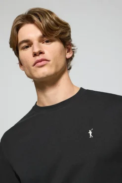 Camiseta de manga larga negra con logo bordado Rigby Go