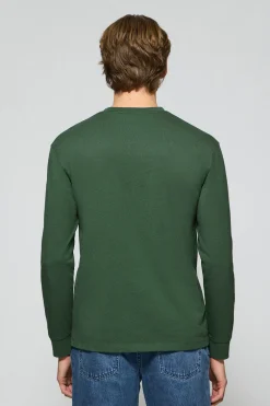 Camiseta de manga larga verde con logo bordado Rigby Go
