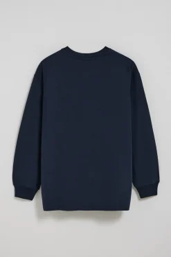 Camiseta de manga larga y cuello redondo azul marino con detalle Polo Club