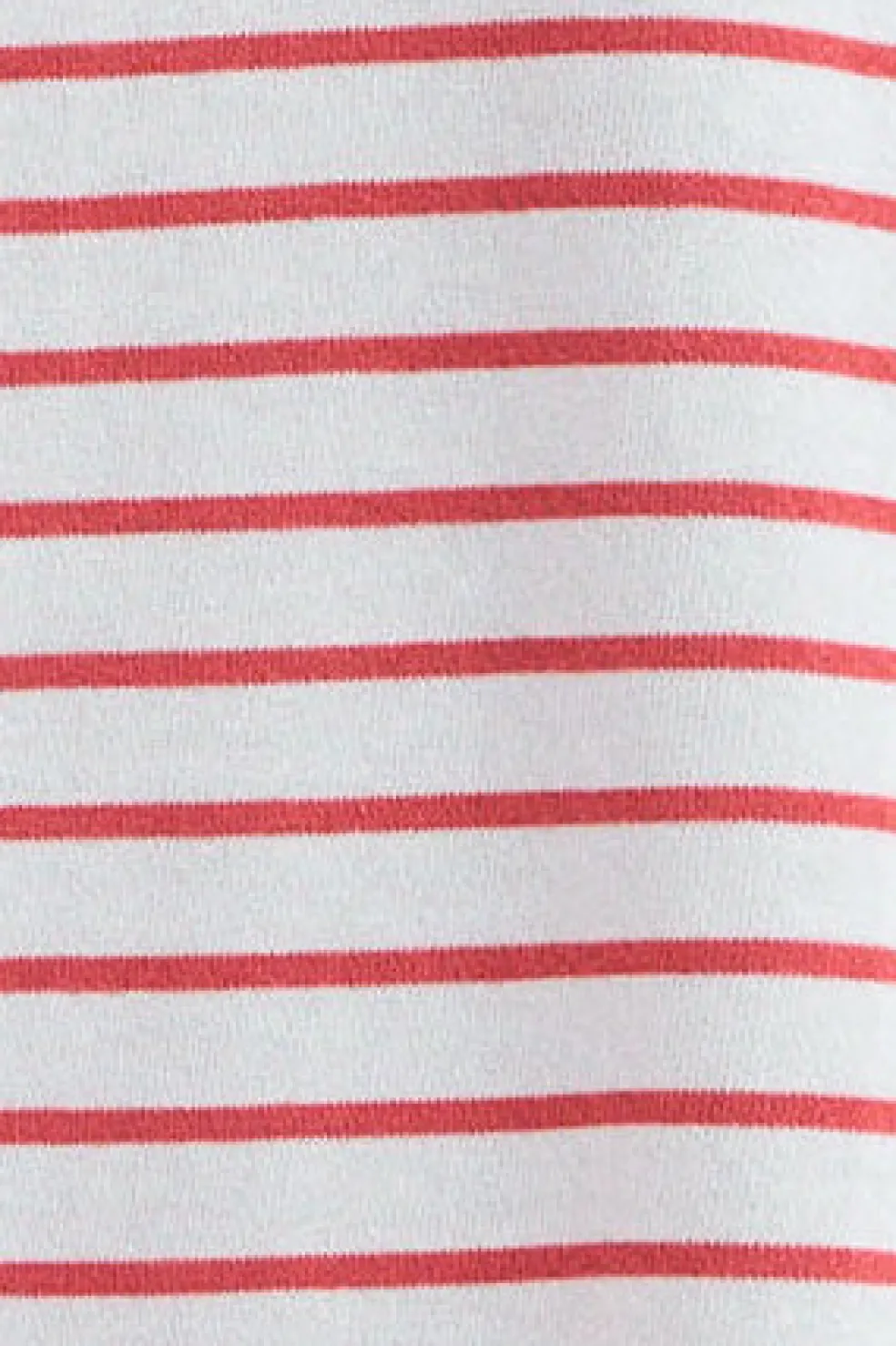 Camiseta de rayas color coral y beige con monograma bordado