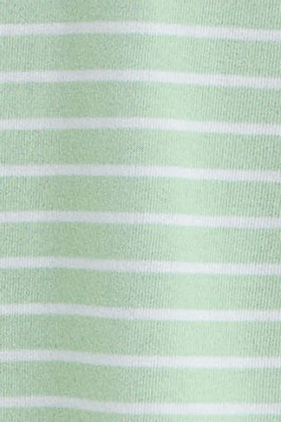 Camiseta de rayas color menta y beige con monograma bordado