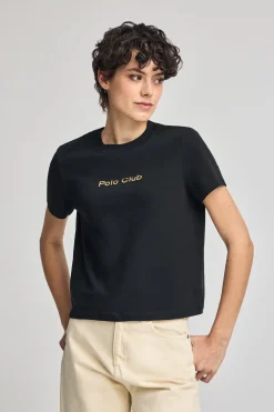 Camiseta Diamond azul marino con print foil Polo Club