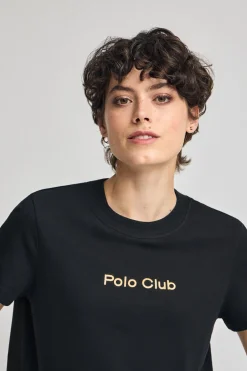 Camiseta Diamond azul marino con print foil Polo Club