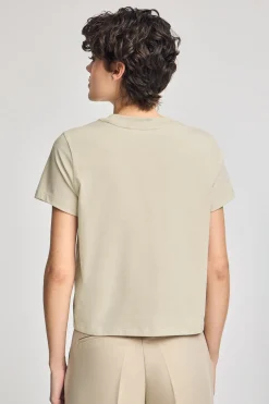 Camiseta Diamond beige con print foil Polo Club