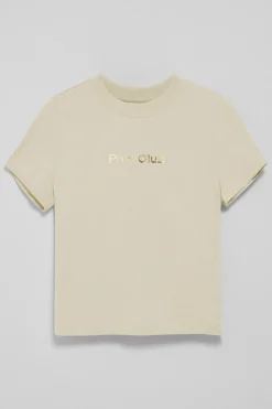Camiseta Diamond beige con print foil Polo Club