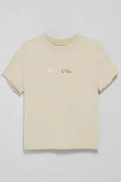 Camiseta Diamond beige con print foil Polo Club