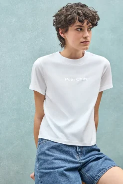 Camiseta Diamond blanca con print foil Polo Club