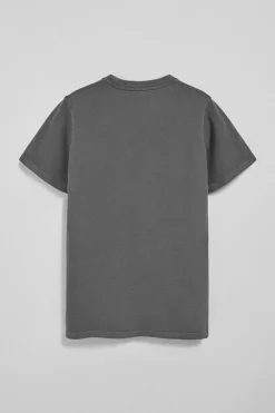 Camiseta gris asfalto garment dye con logo engomado Polo Club