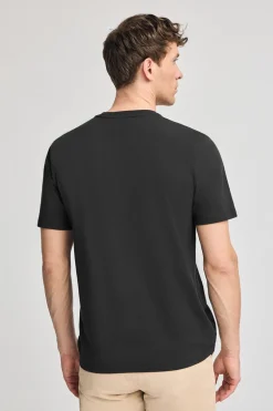 Camiseta negra básica de cuello redondo y bordado Rigby Best