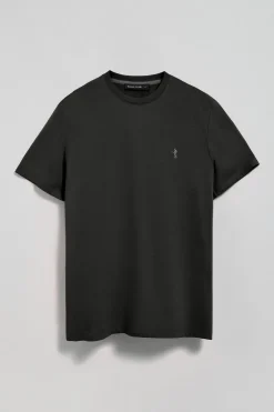 Camiseta negra básica de cuello redondo y bordado Rigby Best