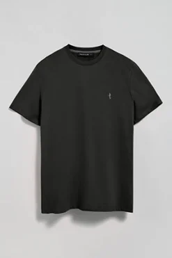 Camiseta negra básica de cuello redondo y bordado Rigby Best