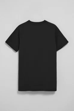 Camiseta negra con cuello redondo y bordado Rigby Go