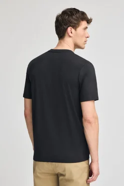Camiseta negra de manga corta con bolsillo y bordado Rigby Best