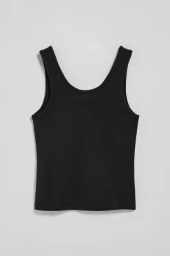 Camiseta negra de tirantes con bordado Rigby Go