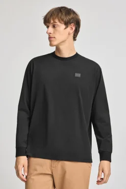 Camiseta negra holgada con detalle Polo Club