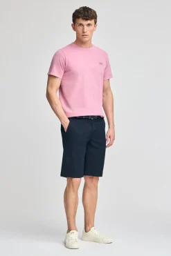 Camiseta rosa empolvado garment dye con detalle Polo Club