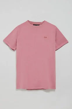 Camiseta rosa empolvado garment dye con detalle Polo Club