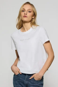 Camiseta Tori blanca con logo Minimal Combo Polo Club