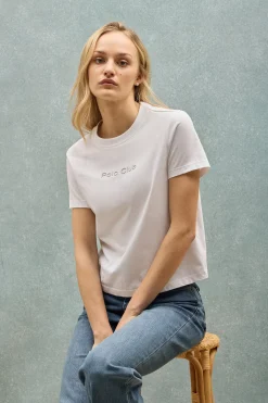 Camiseta Tori blanca con logo Minimal Combo Polo Club
