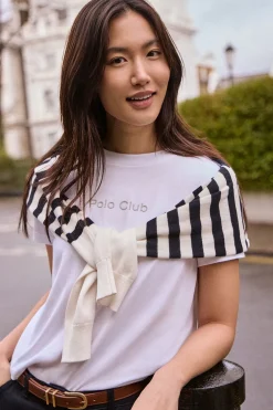 Camiseta Tori blanca con logo Minimal Combo Polo Club