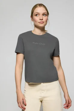 Camiseta Tori color asfalto con logo Minimal Combo Polo Club