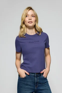Camiseta Tori color azul océano con logo Minimal Combo Polo Club