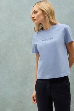 Camiseta Tori color azul agua con logo Minimal Combo Polo Club