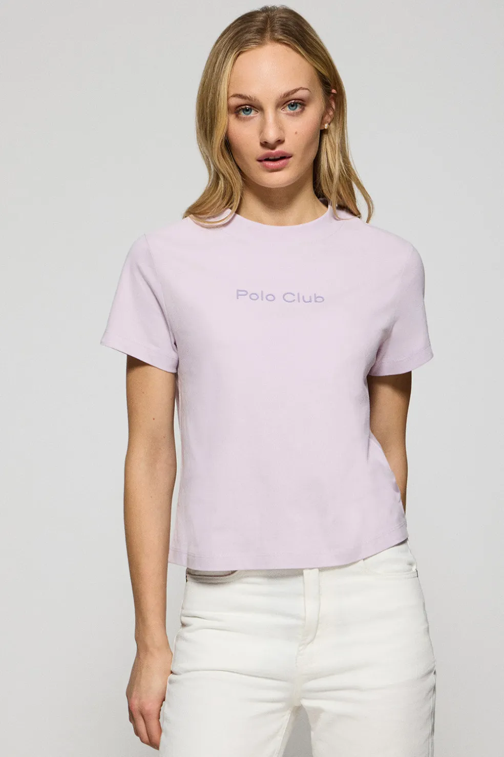 Camiseta Tori color lavanda con logo Minimal Combo Polo Club