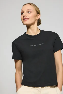 Camiseta Tori negra con logo Minimal Combo Polo Club