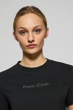 Camiseta Tori negra con logo Minimal Combo Polo Club